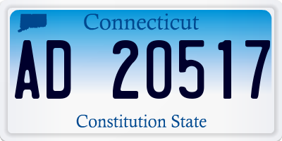CT license plate AD20517