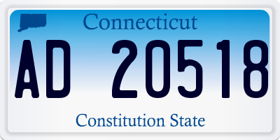 CT license plate AD20518