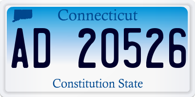 CT license plate AD20526