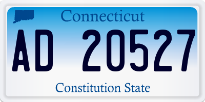 CT license plate AD20527