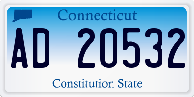 CT license plate AD20532