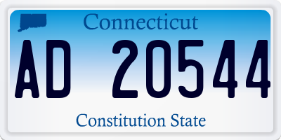 CT license plate AD20544