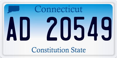 CT license plate AD20549