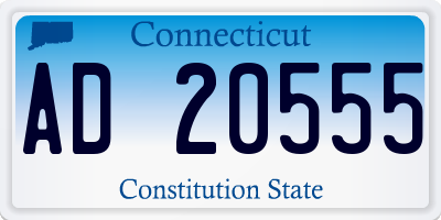 CT license plate AD20555