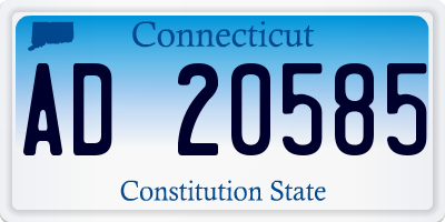 CT license plate AD20585
