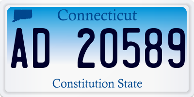CT license plate AD20589