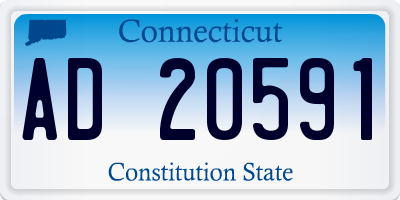 CT license plate AD20591