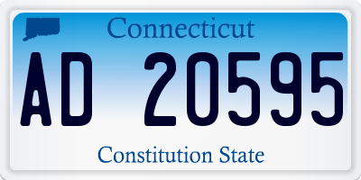CT license plate AD20595
