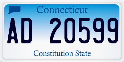 CT license plate AD20599