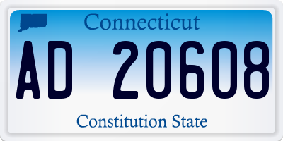 CT license plate AD20608
