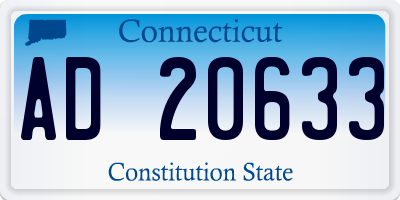 CT license plate AD20633
