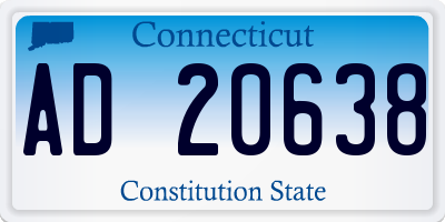 CT license plate AD20638