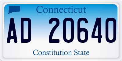 CT license plate AD20640