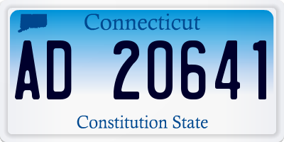 CT license plate AD20641