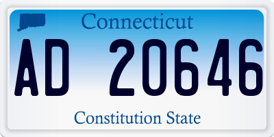 CT license plate AD20646