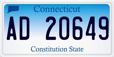 CT license plate AD20649