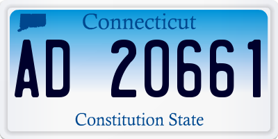 CT license plate AD20661