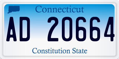 CT license plate AD20664