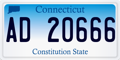 CT license plate AD20666
