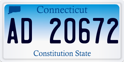CT license plate AD20672