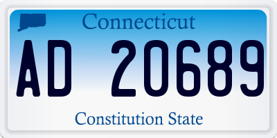 CT license plate AD20689