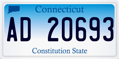 CT license plate AD20693