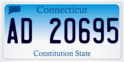CT license plate AD20695