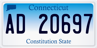 CT license plate AD20697