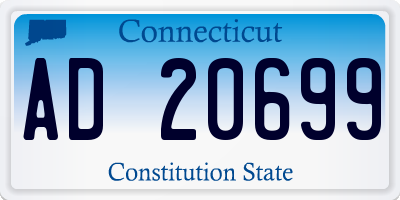 CT license plate AD20699