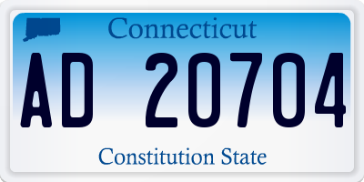 CT license plate AD20704