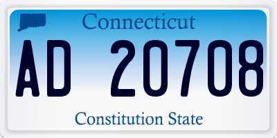 CT license plate AD20708