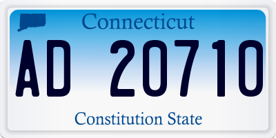 CT license plate AD20710