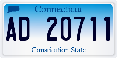 CT license plate AD20711