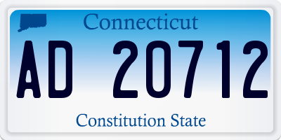 CT license plate AD20712