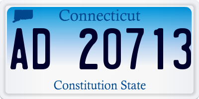 CT license plate AD20713
