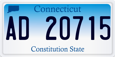 CT license plate AD20715