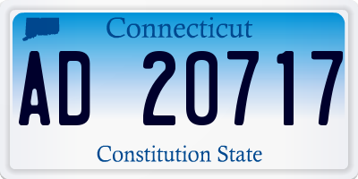 CT license plate AD20717