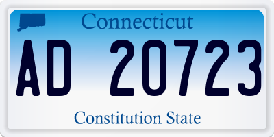 CT license plate AD20723