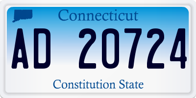 CT license plate AD20724