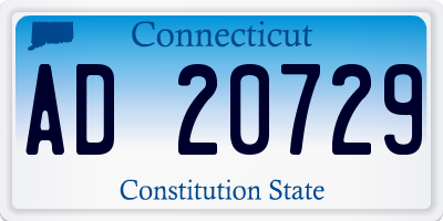 CT license plate AD20729