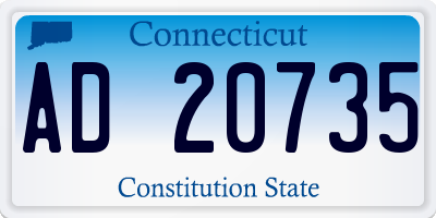 CT license plate AD20735