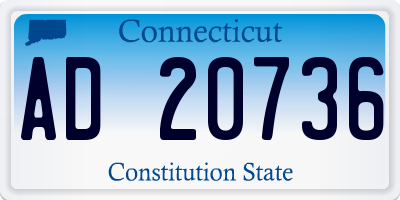 CT license plate AD20736