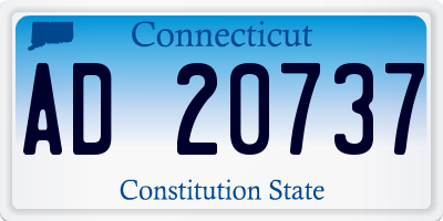 CT license plate AD20737