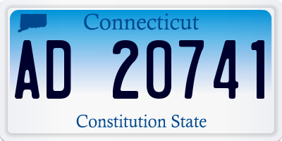 CT license plate AD20741