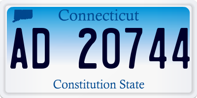 CT license plate AD20744
