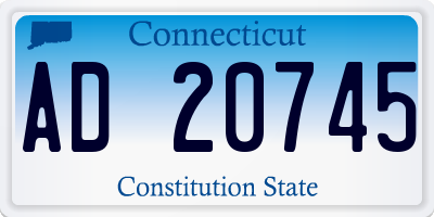 CT license plate AD20745