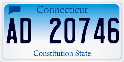 CT license plate AD20746