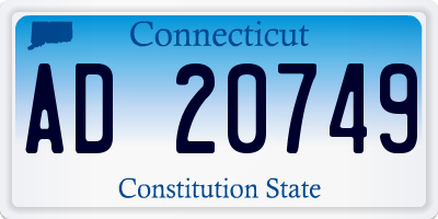 CT license plate AD20749