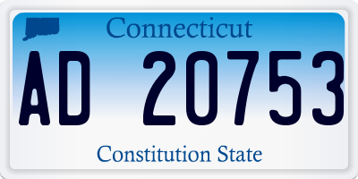 CT license plate AD20753