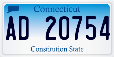 CT license plate AD20754